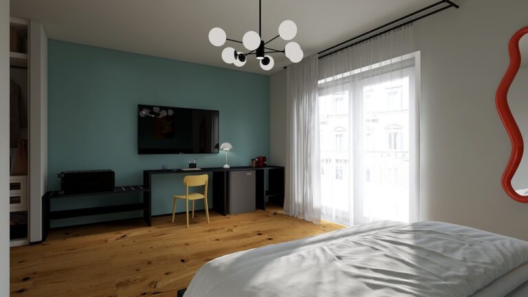 dettaglio camera hotel stile smart business